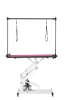 42.5INCH HYDRAULIC PET GROOMING TABLE WITH "H" ARM PINK