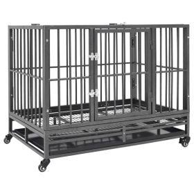 Dog Cage with Wheels Steel 40.2"x28.3"x33.5"