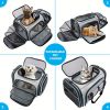 1 PC Expandable & Foldable Pet Bag with Fleece Pad - Soft Side Pet Harness for Small Pets