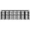 Outdoor Dog Kennel with Roof Steel 138.9 ft²
