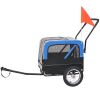 2-in-1 Pet Bike Trailer & Jogging Stroller Gray and Blue