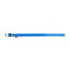Blue Nylon Reflective Dog Adjustable Dog with Metal Buckle S Size 12-15 inch Neck Heavy Duty for Small Medium Dogs