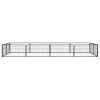 12-Panel Dog Playpen Black 39.4"x19.7" Powder-coated Steel