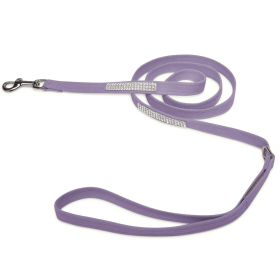Susan Lanci Designs 3 Row Giltmore Crystals Leash (Color: Puppy Pink, size: 4 FT)