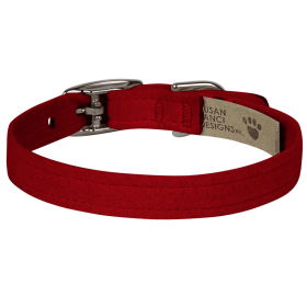 Susan Lanci Designs Plain Collar (Color: Red, size: large)