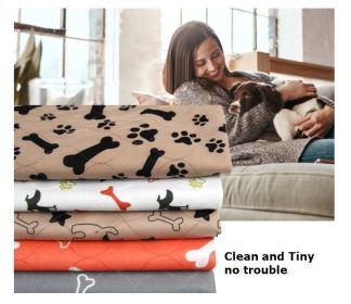 Three-layer Waterproof Pet Absorbent Pad (Color: Orange, size: L)