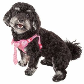 Pet Life 'Chichi Shaggy' Mesh Reversible And Breathable Adjustable Dog Harness W/ Shaggy Neck Tie (size: small)
