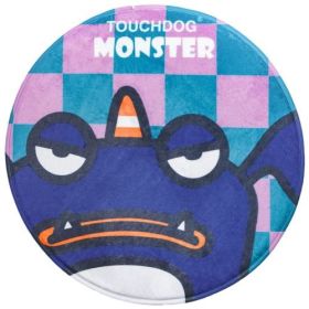 Touchdog Cartoon Rounded Cat and Dog Mat (Option: Crabby Tooth)