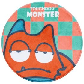 Touchdog Cartoon Rounded Cat and Dog Mat (Option: Sleepy Monster)