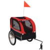 Dog Bike Trailer Red and Black