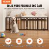VEVOR Free Standing Dog Gate, 24" H x 80.3" W Freestanding Pet Gate, 4 Panels Foldable Dog Gate for Wide and Narrow Passageways