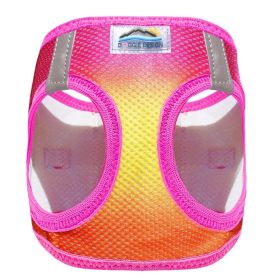 American River Choke Free Dog Harness Ombre Collection (Color: Raspberry Pink and Orange, size: 2X-Large)